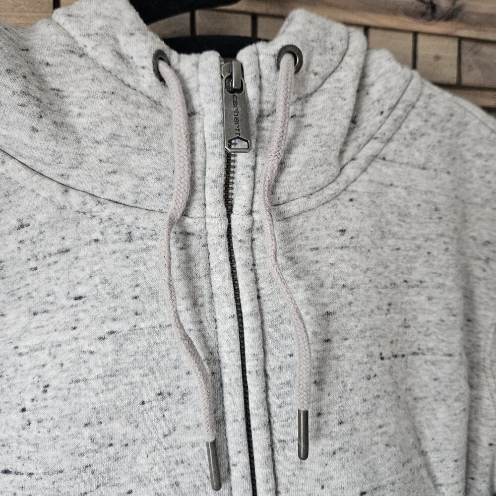 Carhartt Hoodie Womens L 11-14 Grey Clarksburg Full Zip Sweatshirt Pullover - Picture 4 of 9